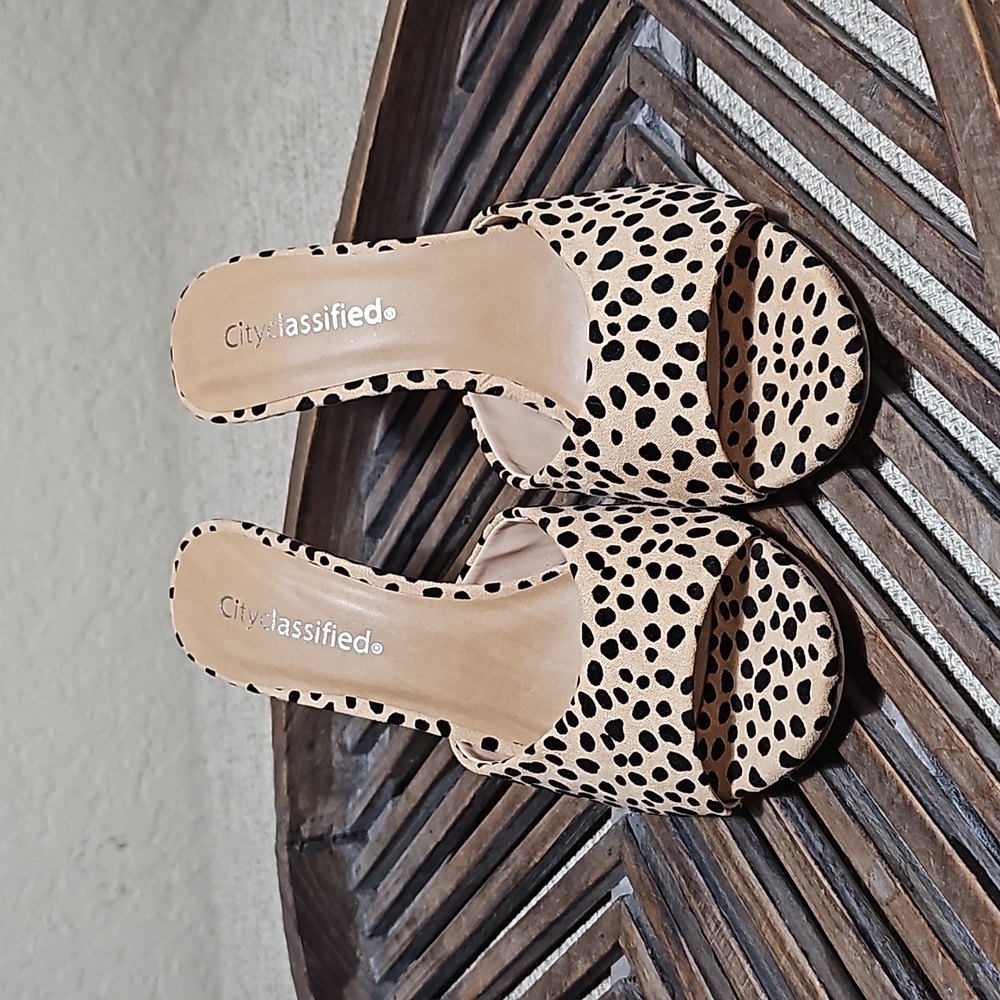 Sexy Cityclassified Animal Print Heels Women's 6.5 M